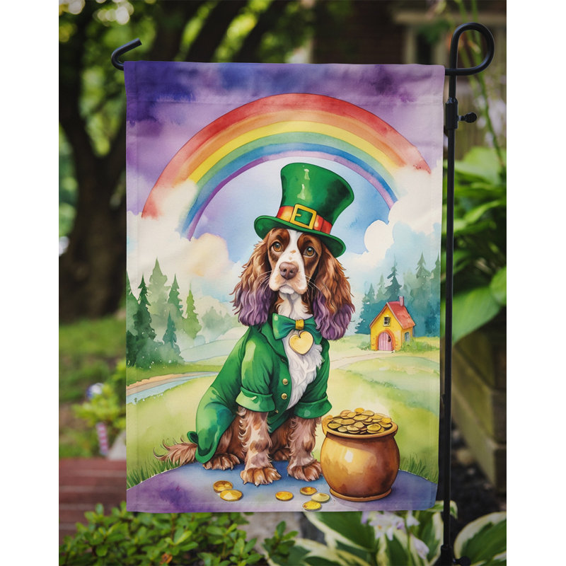 Drapeau de jardin double face en polyester H 15,5 po x l 11,25 po St Patrick's Day