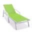 Chaise longue d'extérieur en aluminium avec foyer et table d'appoint-88151388