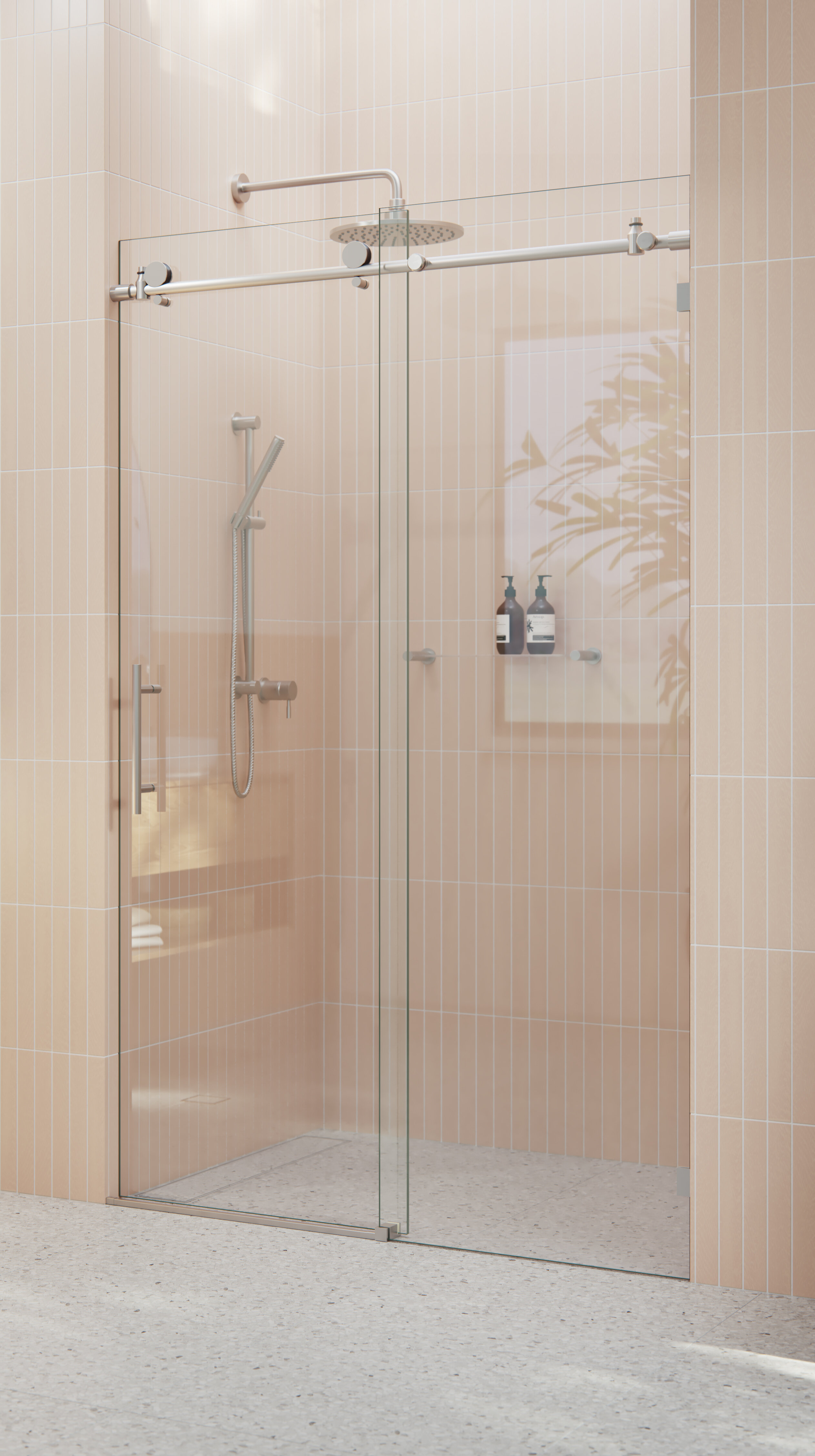 HT-2 Frameless Single Sliding Shower Door