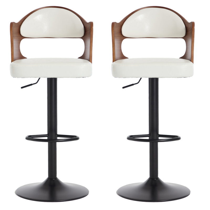 Ensemble de 2 tabourets de bar Modern, Blanc