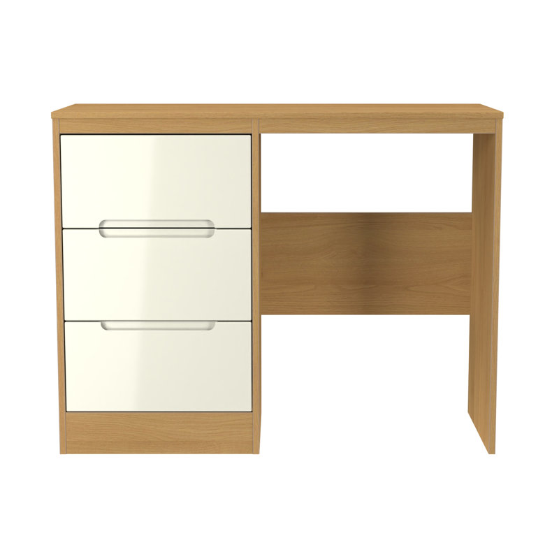 Dressing Table, Cream Gloss/Modern Oak