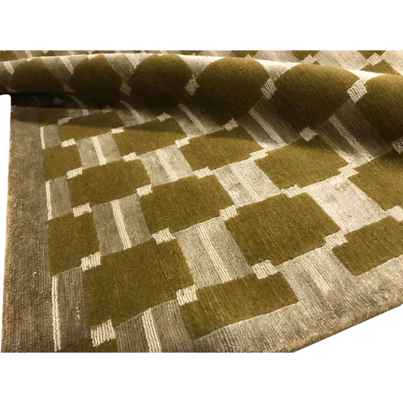 Tapis brun de haute qualité noué à la main