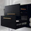 Meuble-lavabo mural moderne 40 po avec meuble-lavabo flottant en céramique massif