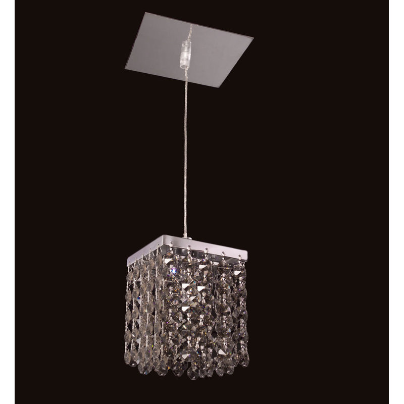 Luminaire suspendu carré 1 lumières Bedazzle, Fumée