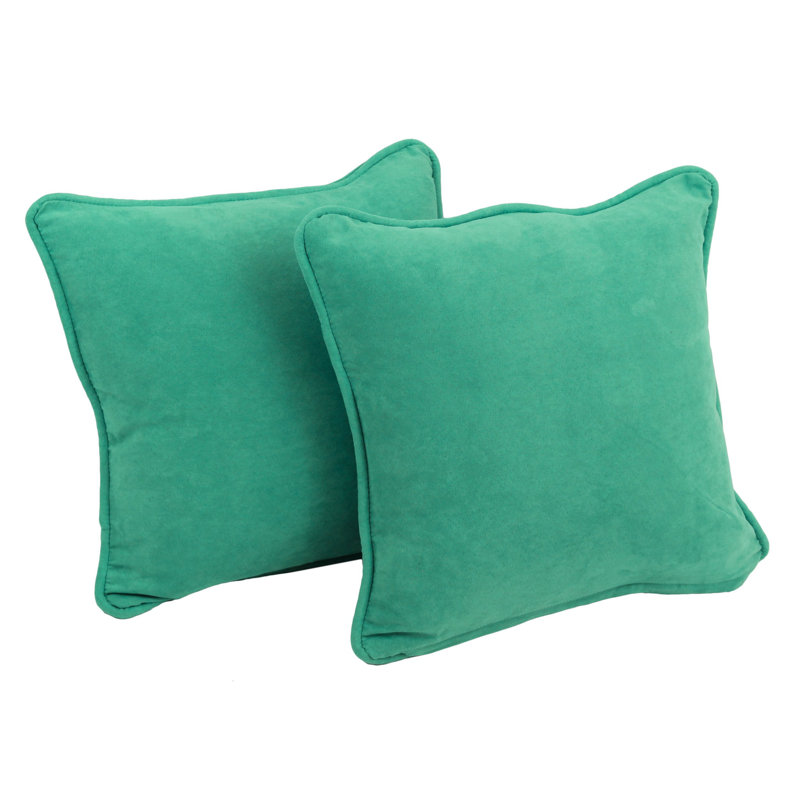  Corded Throw Pillow, Emerald