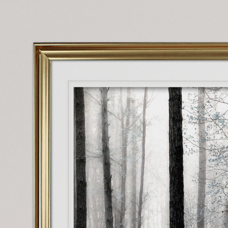 «Waiting For Spring», reproduction de peinture acrylique encadrée, Or, H 30 po x l 40 po x P 1,5 po