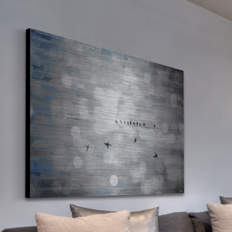 « hanging out », reproduction d’art sur aluminium brossé, 24 po x 36 po