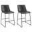  25.4'' H Modern Pu Leather Counter Stool With Metal Legs And Footrest-801192868-776722452-776617053