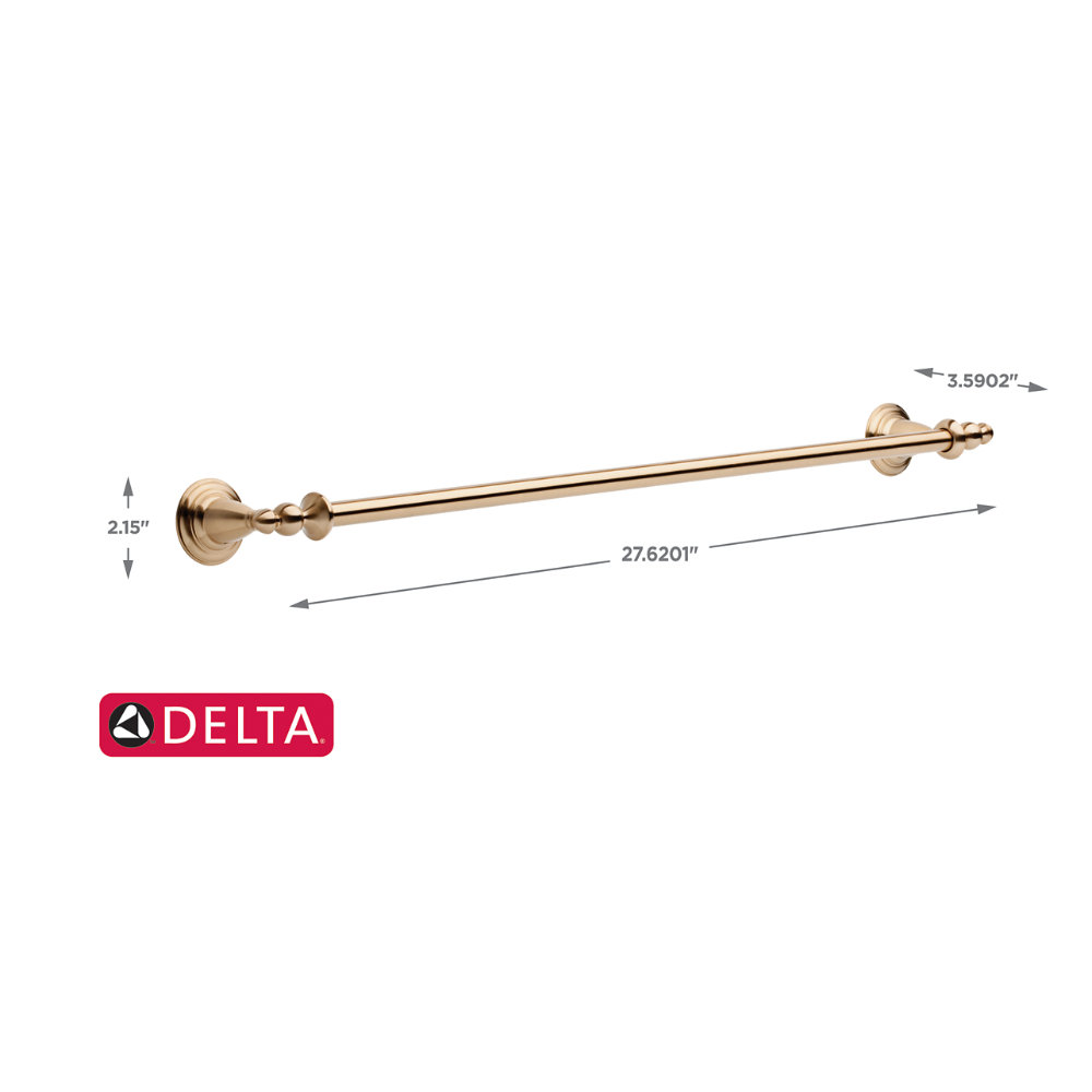 Victorian Wall Mounted Towel Bar, Venetian Bronze, 24" L