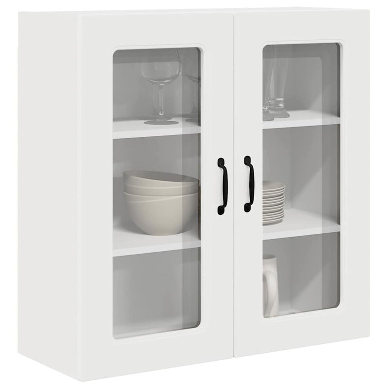Vidaxl Kitchen Wall Cabinet Sonoma Oak 60 X 31 X 80 Cm Engineered Wood, High Gloss White, 80cm H x 80cm W x 31cm D