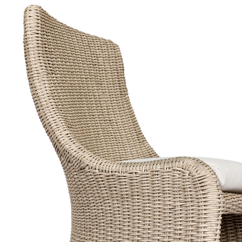 Blaire Outdoor Dining Side Chair, Vintage White