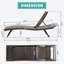 Chaise longue d'extérieur en osier 2 pièces