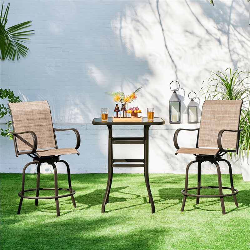 Tabouret de bar 28,7 po Diez, Brun, Brun