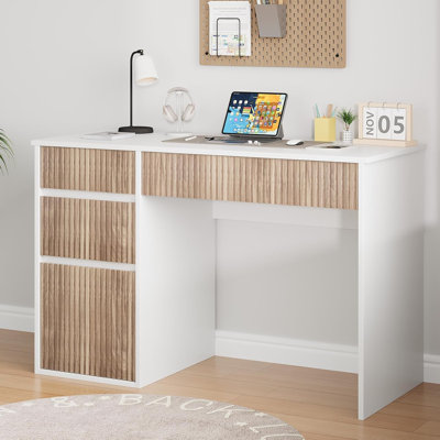 Petit bureau 48 pouces avec tiroirs et armoire de rangement