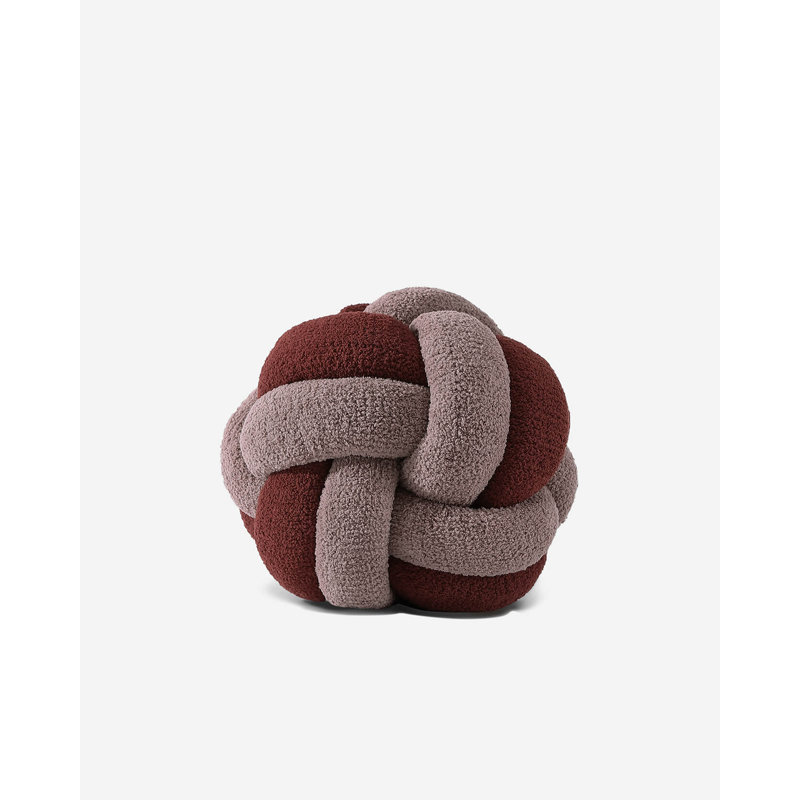 Knot Circular Pillow Cover & Insert, Rose/Pomegranate