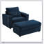Fauteuil de style moderne avec repose-pieds de rangement mobile, ports USB, porte-gobelets, porte-téléphone et poches latérales pour le salon-2108694153