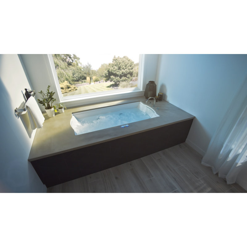 Fuzion® 70.75" x 35.5" Drop in/Undermount Combination Tub, White