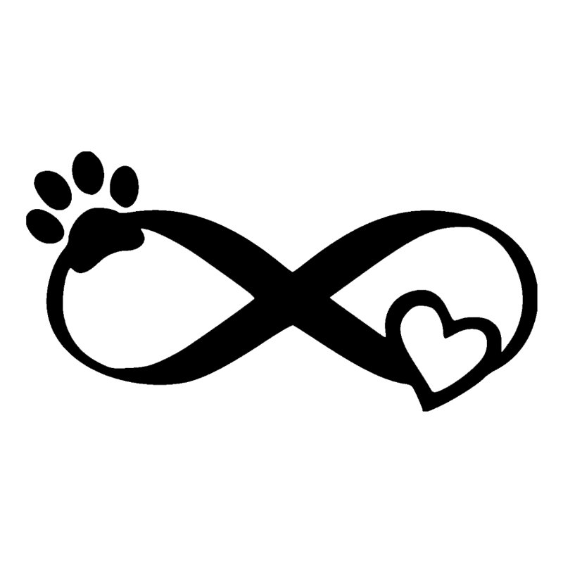 Infinity Paw Heart Wall Décor, 8" H x 24" W x 0.06" D
