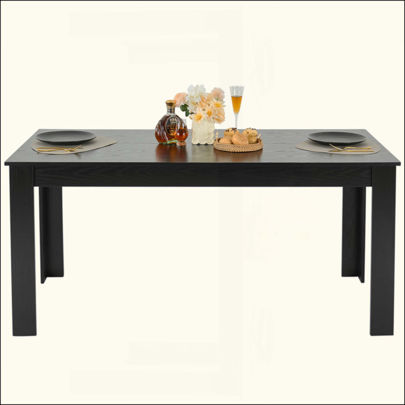 Table de salle à manger rectangulaire en bois pour 4 à 6 personnes (table seulement)