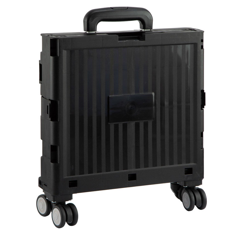 Black Plastic Folding Craft/ Sewing & Hobby Trolley, Black