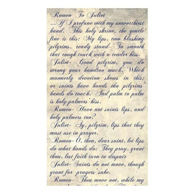 Rouleau de papier peint L 32,8 pi x l 19 po Egla Verses of Love Romeo & Juliet