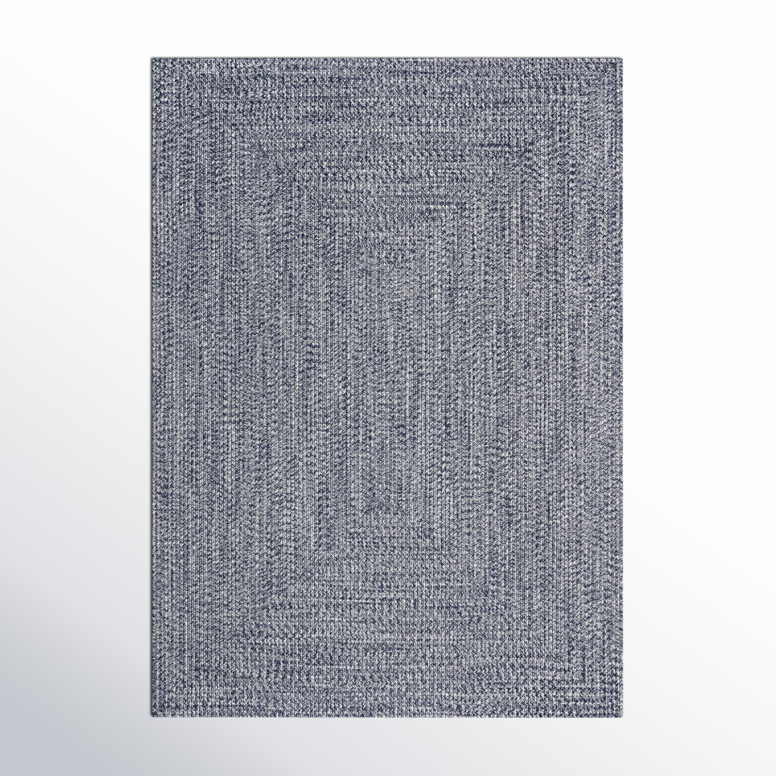 Amei Blue Hand-Braided Outdoor Rug, Rectangle 4' x 6'
