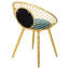 STOOL WITH GREEN CUSHION KD-67963008
