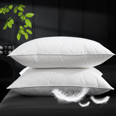 Housse de coussin en duvet d'oie blanche 100% coton