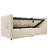 Upholstered Twin Size Daybed, Hydraulic Storage Twin Bed Frame with USB & Type-C Charging, Bed Frame with Wooden Slats and Tufted Sofa Back, Beige, Velvet (Without Mattress)-1847858102