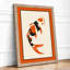 Koi in Motion Japandi - Framed Print-1157334367-1157334365