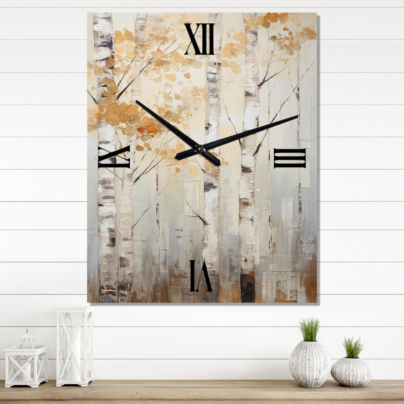 Captola - Horloge murale surdimensionnée en bouleau, Petit
