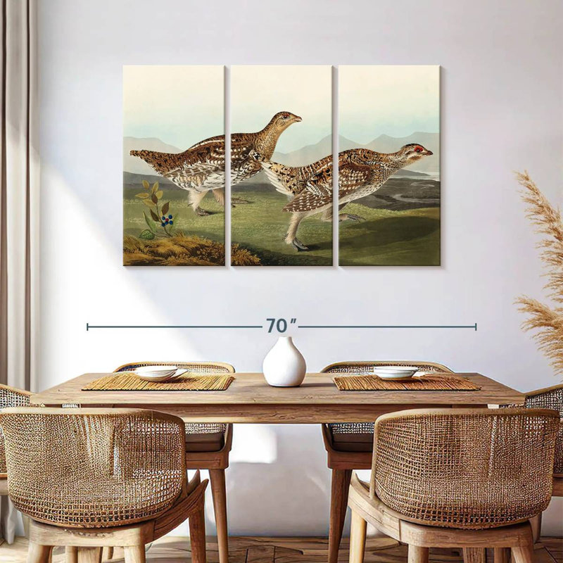 Brampt Sharp Tailed Grouse, 36" H x 57" W