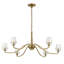 Lustre en laiton 6 lumières Uttermost Barcelona