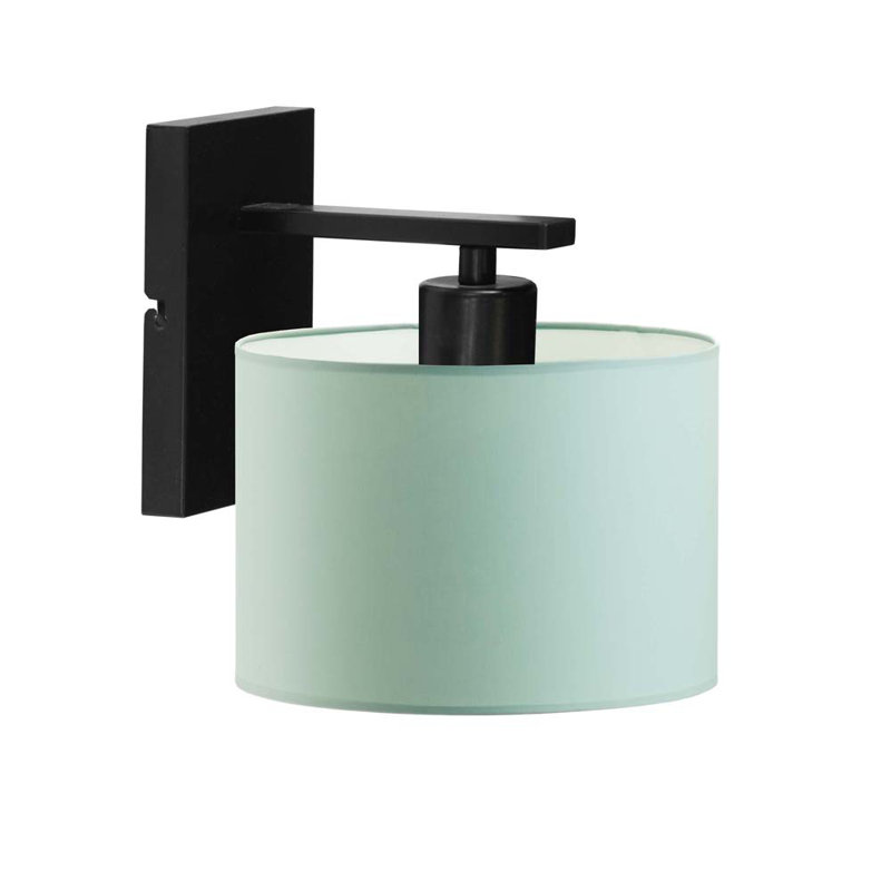 Atline Armed Sconce, Black, Mint