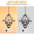 6-light Dimmable Geometric Chandelier
