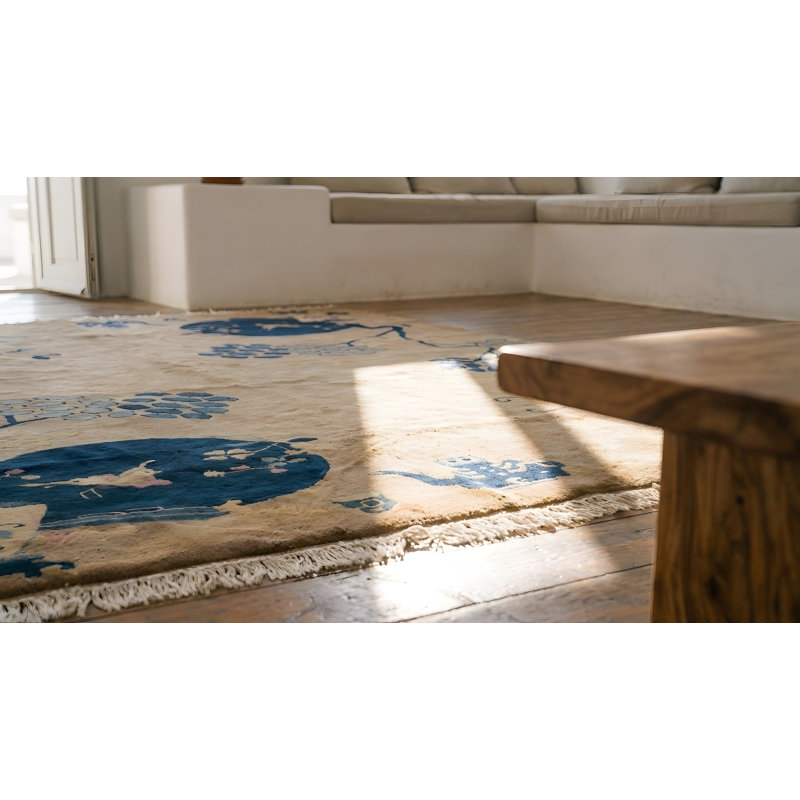 Early 20th Century Light Color Open Field Chinese Art Deco Room Size Rug