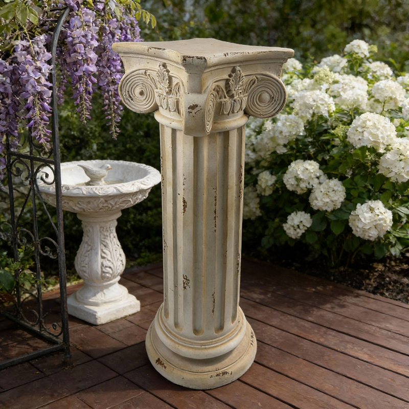 Colonne romaine à piédestal de 28,93 po de hauteur avec colonne romaine et colonne grecque