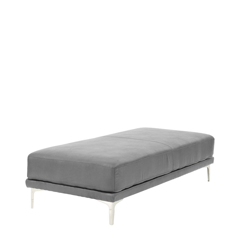 Faux Leather Upholstered Bench, 18"H x 66"W x 33"D , Antique Gray