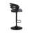 Hancock Swivel Adjustable Height Barstool with Pedestal Base in Faux Leather, Wood and Metal-14935369-63322040-89157371