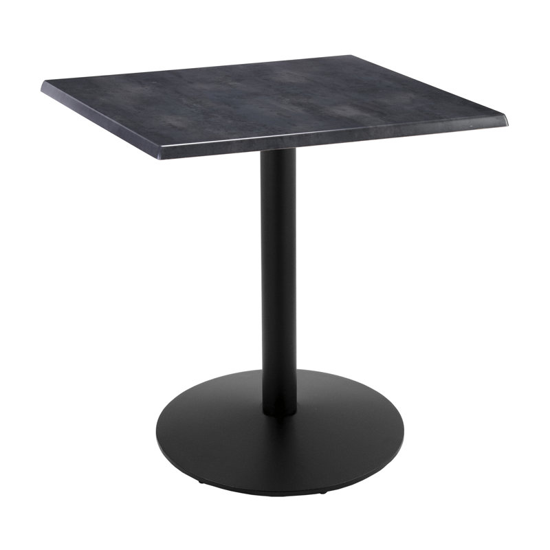 36" Tall, Indoor/Outdoor Table, 30" L x 30" W, Black Steel