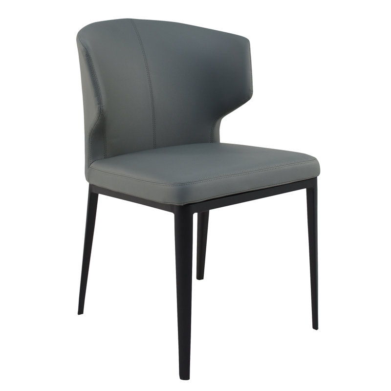 Nakia Upholstered Dining Chair, Dark Gray