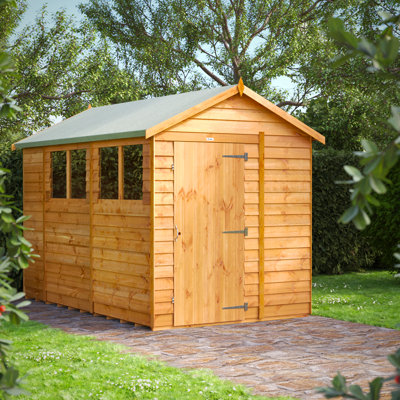 Powersheds 10 x 6ft Timber Overlap Apex Garden Shed