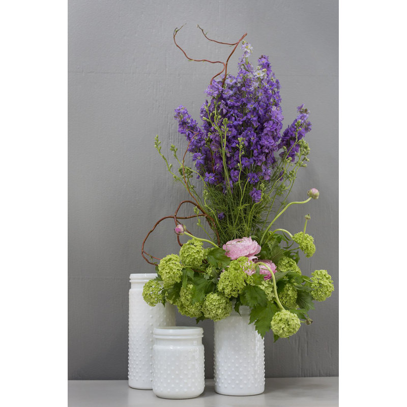 Valles Handmade Glass Table Vase, 9.25" H x 4" W x 4" D