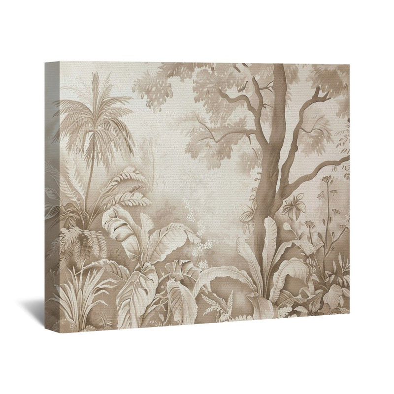 Toile tropicale tendue - décoration murale nature, H 11 po x l 14 po