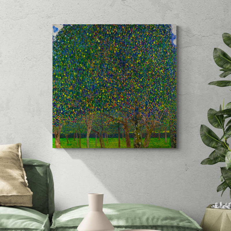Pear Tree by Gustav Klimt - Wrapped Canvas Painting, 40cm H x 40cm W x 4cm D