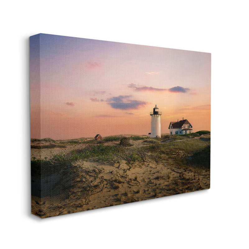 «Rurale côtière, phare et dunes» par Rick Berk - Photographie sur toile tendue, H 16 po x l 20 po x P 1,5 po