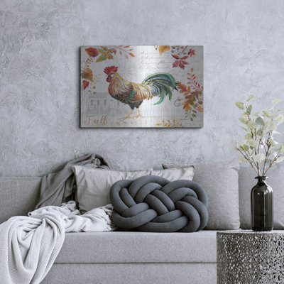 'Seasonal Rooster 11' by Jean Plout Metal Wall Art