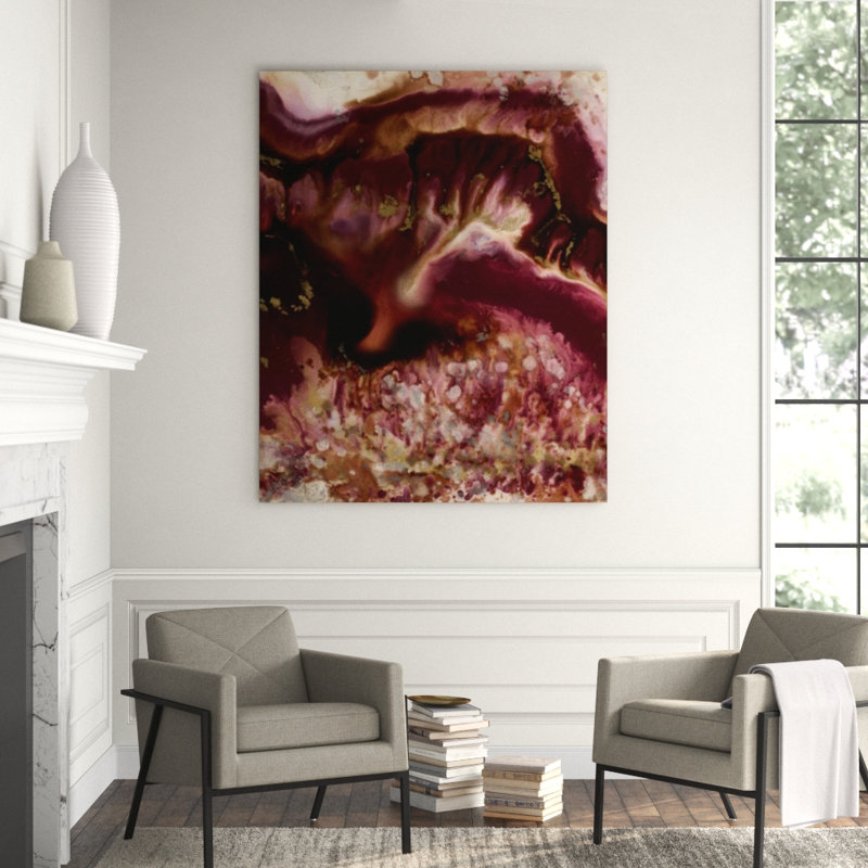 One Last Kiss Print by Blakely Bering, 67" H x 54" W x 1.5" D, Knife Gel