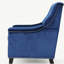 Fauteuil club velours bleu marine