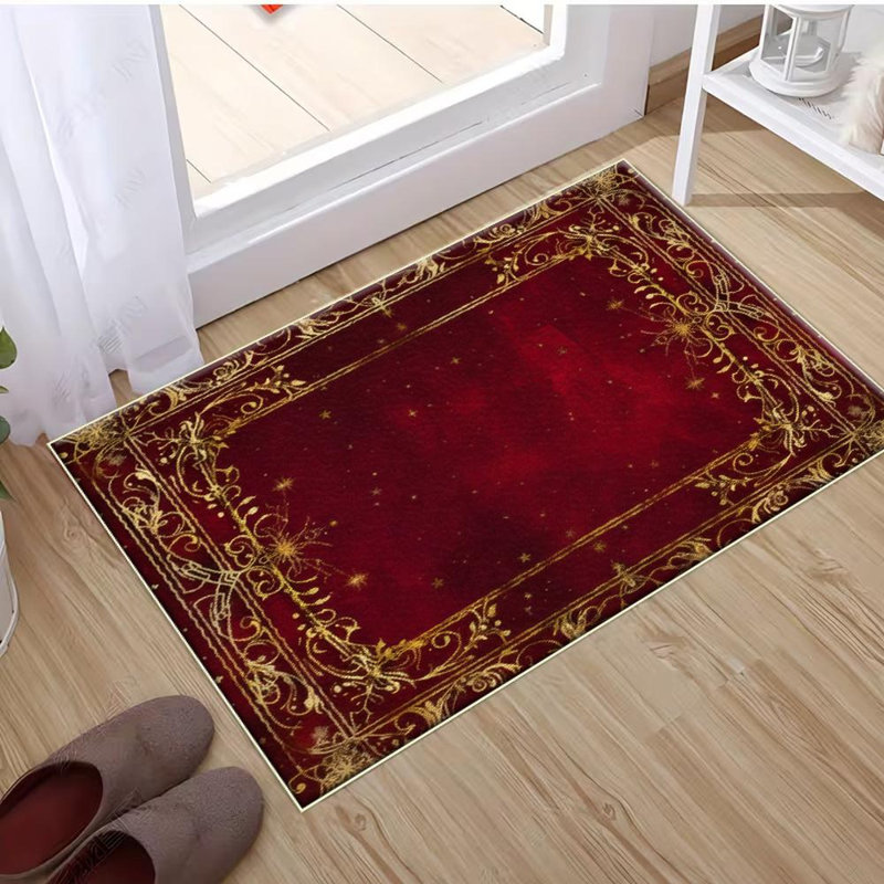 Gilded Victorian Style Area Rug, Soft And Lightweight, Suitable For All Seasons, Easy To Maintain And Easy To Clean, Machine Washable Carpet Floor Mat, Suitable For Living Room, Bedroom, Hallway, Entryway, Balcony, Room Decor, Home Decor, Outdoor Decor